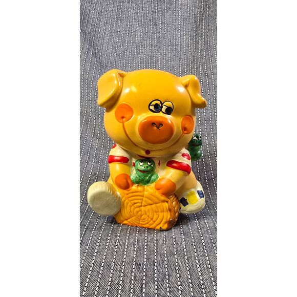 Vintage 60s Chalkware Piggy Bank - Picture 1 of 9